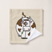 Bruine koe bad handdoek (Wasdoekje)