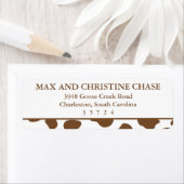 Bruine Koe print patroonlabels Etiket (Insitu)