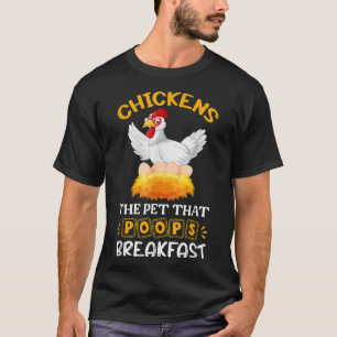Bruine Koe van Chicken Brown Funny T-shirt