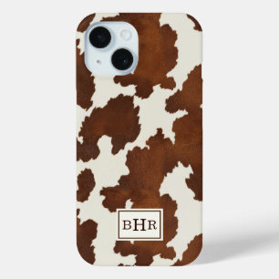 Bruine Koehuid met Monogram