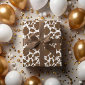 Bruine Koeienvlekken Nep Koeienhuid Patroon Cadeaupapier