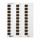 Bruine konijn etiket (Full Sheet)