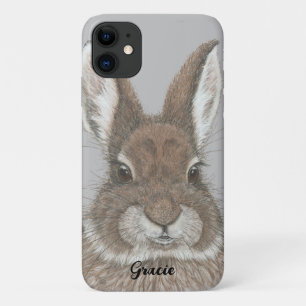 Bruine konijnenkuin Cute Animal Art iPhone 11 Hoesje