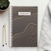 Bruine Koper Moderne Abstracte Agate Gepersonalise Planner