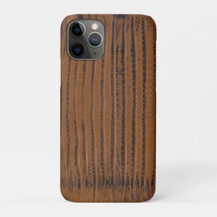 Bruine krokodillenleer print iPhone 11 pro hoesje