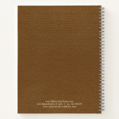 Bruine  kunstledertextuur notitieboek (Achterkant)