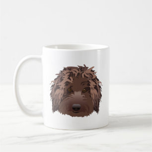 Bruine labradoodle koffiemok