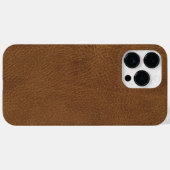 Bruine lederen textuur print Case-Mate iPhone case (Achterkant (horizontaal))