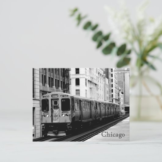 Bruine lijn briefkaart (Staand voorkant)