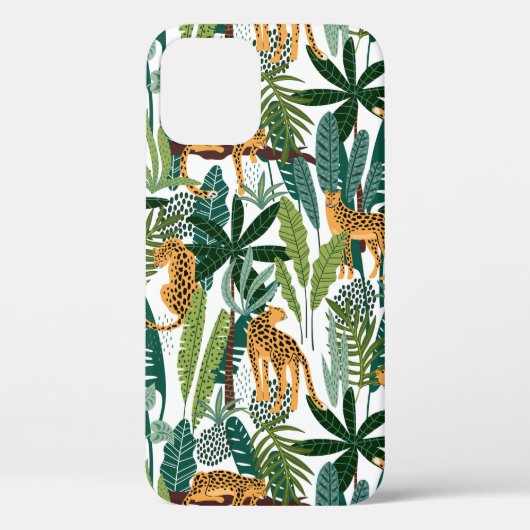 Bruine luipaard in tropisch weelderig oerwoud blad Case-Mate iPhone case (Achterkant)
