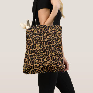 Bruine Luipaardprintpatroon Safari Jungle Draagtas