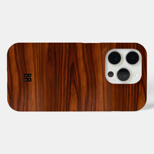 Bruine mahoniehouten textuur Case-Mate iPhone case (Achterkant (horizontaal))