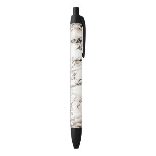 Bruine marmer zwarte inkt pen