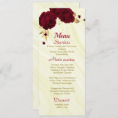 bruine marmerbruiloft menu (Voorkant / Achterkant)