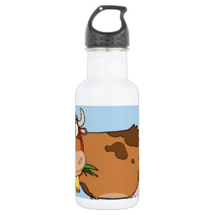 Bruine melkkoe waterfles