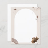 Bruine minimalistische Boho Notities Blank (Voorkant / Achterkant)