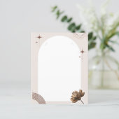 Bruine minimalistische Boho Notities Blank (Staand voorkant)