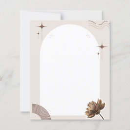 Bruine minimalistische Boho Notities Blank