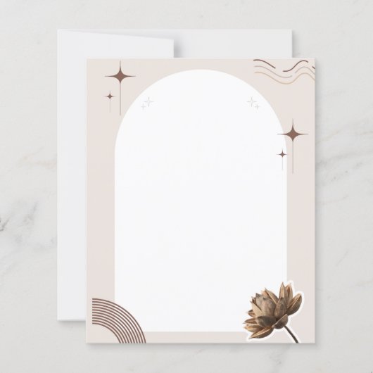 Bruine minimalistische Boho Notities Blank (Voorkant)