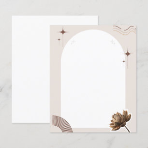 Bruine minimalistische Boho Notities Blank