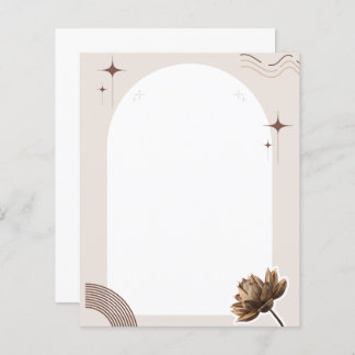 Bruine minimalistische Boho Notities Blank