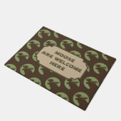Bruine Moose Circle Pattern Cabine Deurmat (Schuin)