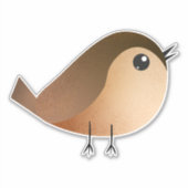 Bruine mus sticker (Voorkant)