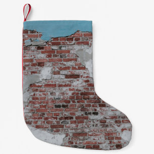 Bruine muur kleine kerstsok