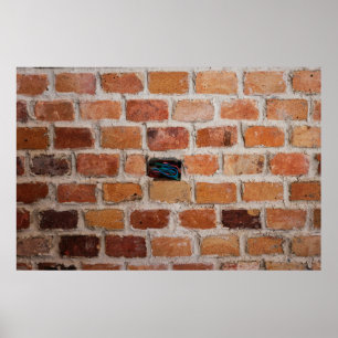 Bruine muur poster