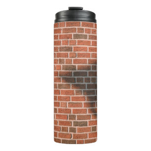 Bruine muur thermosbeker