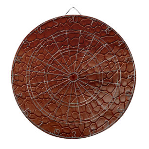 Bruine namaak koeienhuid dartbord