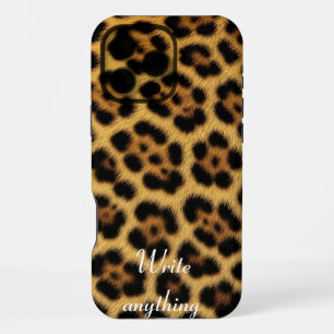 Bruine namaak tijgerbont dierenprint iPhone hoes 16 Pro Max Hoesje