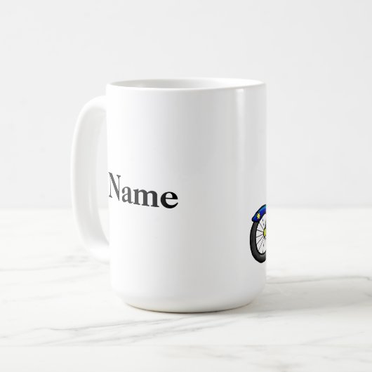 Bruine of donkere huidsmotor Cop-Mok Koffiemok (Voorkant links)