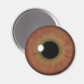 Bruine ogen Iris Eyeball Cool Custom Round Magnets Magneet (Voorkant / Achterkant)