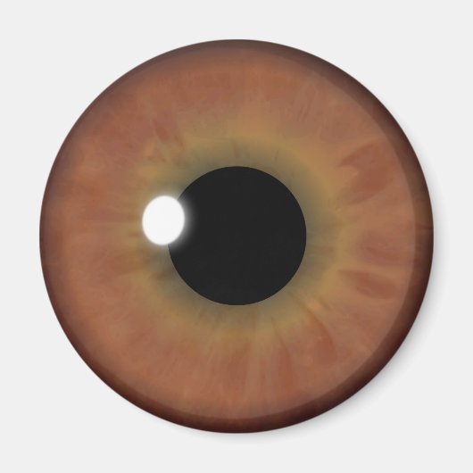 Bruine ogen Iris Eyeball Cool Custom Round Magnets Magneet (Voorkant)