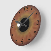 Bruine ogen Iris Eyeball Custom Medium  Ronde Klok (Hoek)