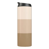 Bruine Ombre Gestreepte Thermosbeker (Geroteerd rechts)