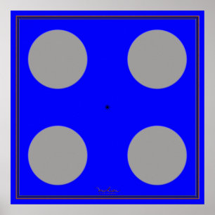 Bruine optische illusie draaien poster