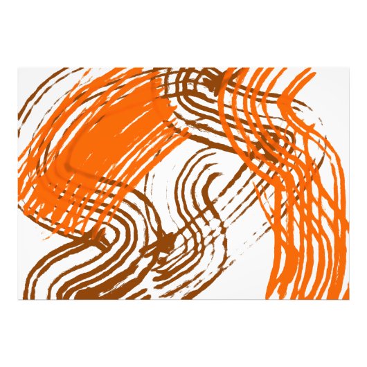 Bruine, Oranje Boho Earth Tone-kleuren Foto Afdruk (Voorkant)