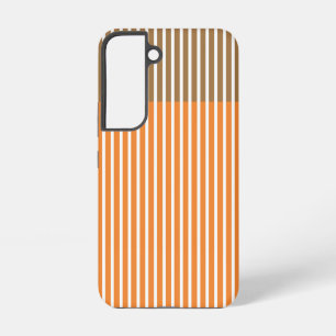 Bruine Oranje strepen Samsung Galaxy Hoesje
