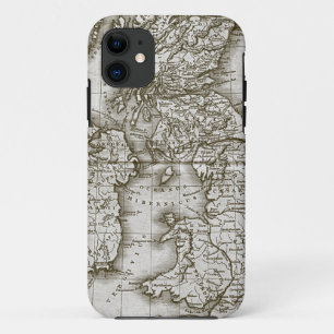 Bruine Oude iphone 5 van de Douane van de Kaart 11 Hoesje