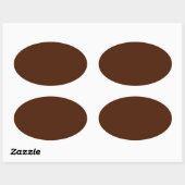 Bruine ovale Sticker (Vel)
