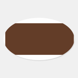 Bruine ovale Sticker