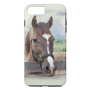 Bruine paard met halster iPhone 8 plus / 7 plus hoesje