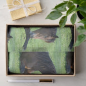  bruine paarden die in het gras met patenten worde tissuepapier (Geschenk)