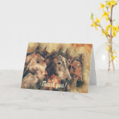 Bruine paarden kaart (Gele Bloem)