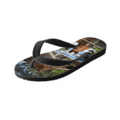 bruine paarden, kinder teenslippers (Schuin)