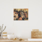 Bruine paarden poster (Keuken)