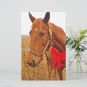 Bruine paardenrog briefpapier (Staand voorkant)