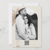 Bruine Palm Tree Beach bruiloft Dank u Kaart (Achterkant)